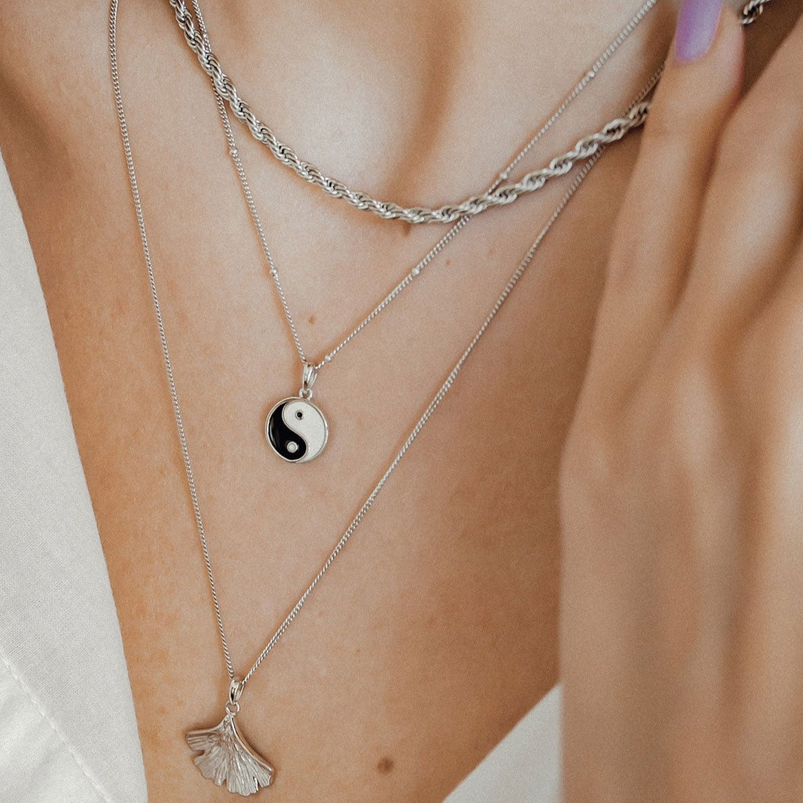 Collar Colgante Yin Yang Plata de Ley 925