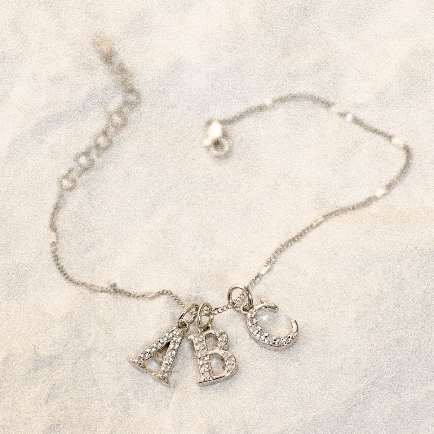 Letter Pendant Chain Bracelet