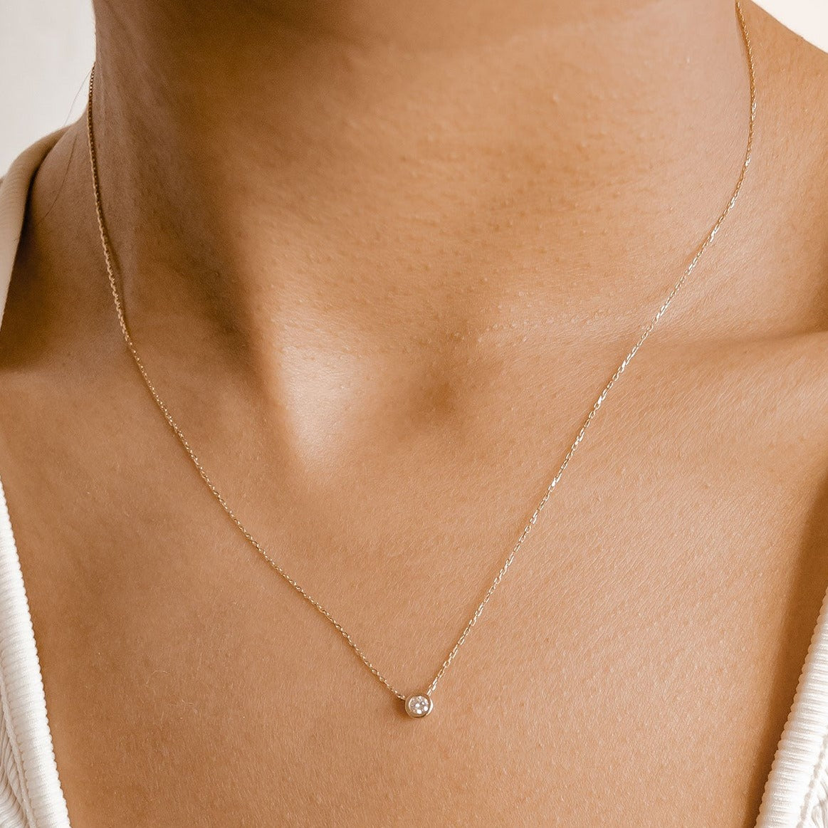 Completion Diamond Necklace 14K Gold