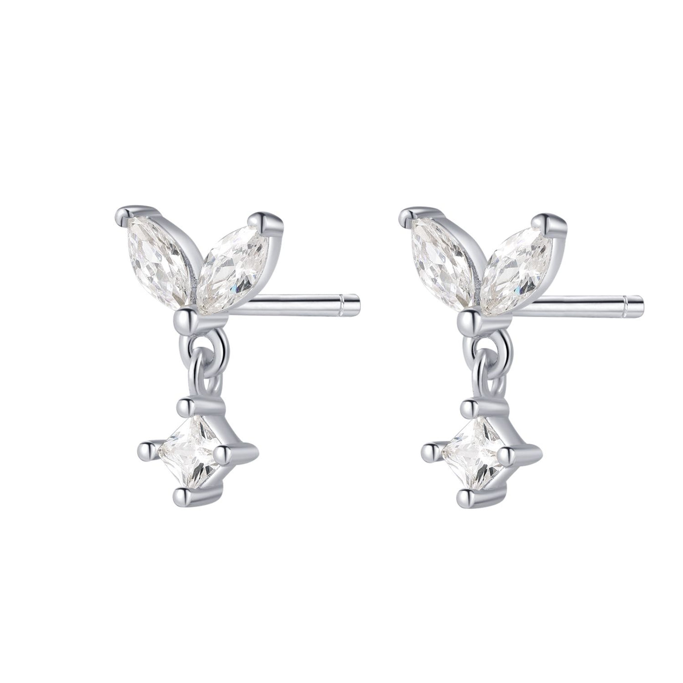 Flutter Stud Earrings Sterling Silver