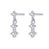 Boucles d’Oreilles Trois Gemmes Sterling Argent