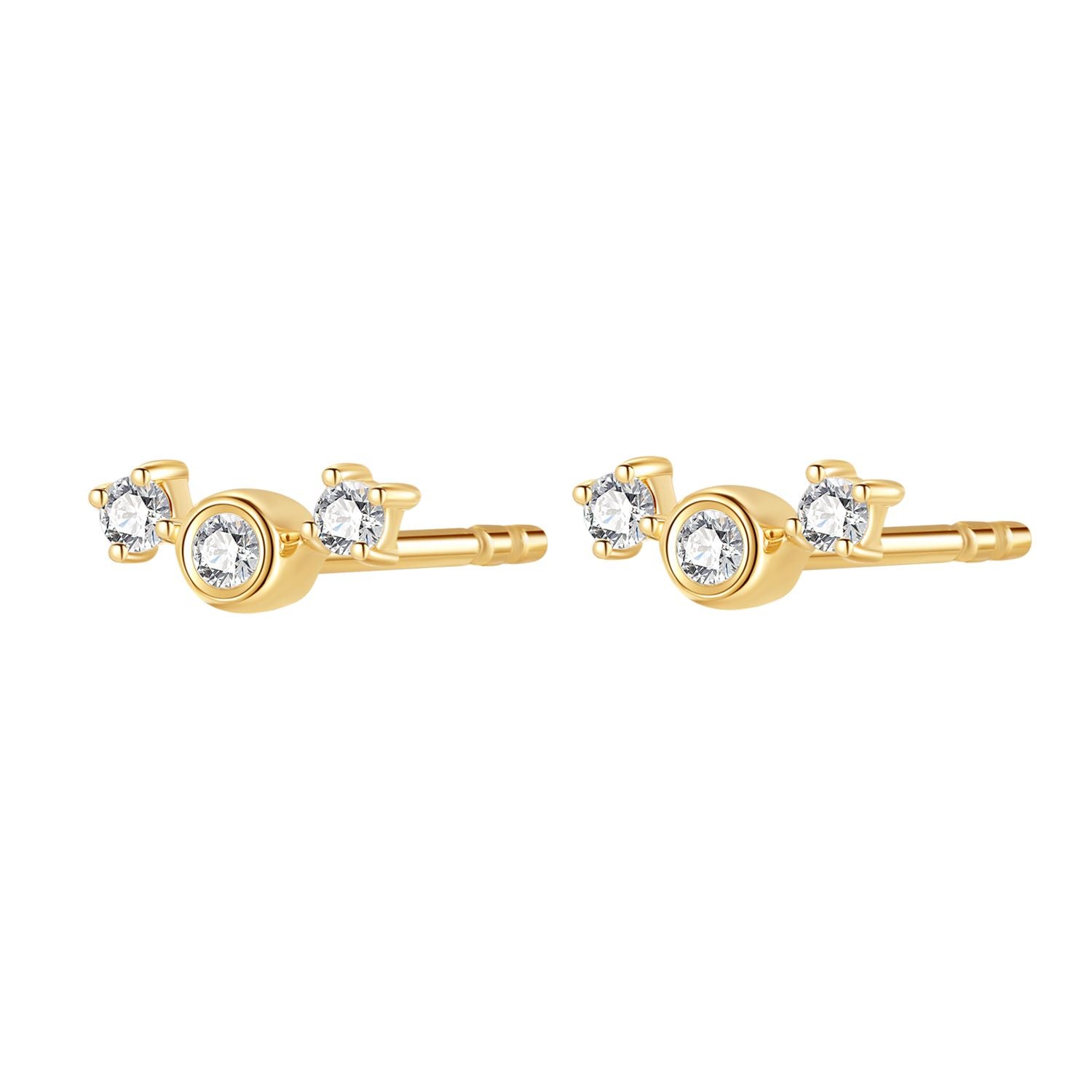 United Stud Earrings 9K Gold – Hey Happiness