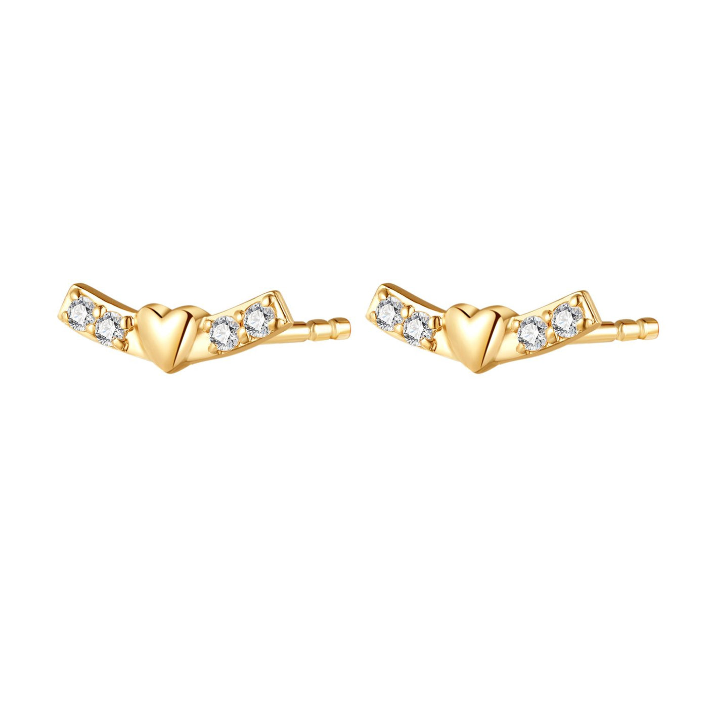 Uplifting Stud Earrings 14K Gold